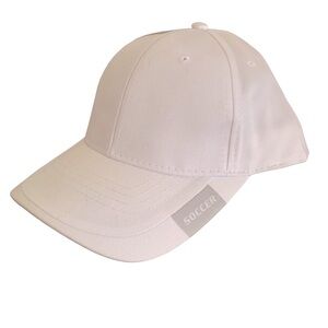 Vintage AJM Soccer Adult Strapback Hat White and Grey New Old Stock